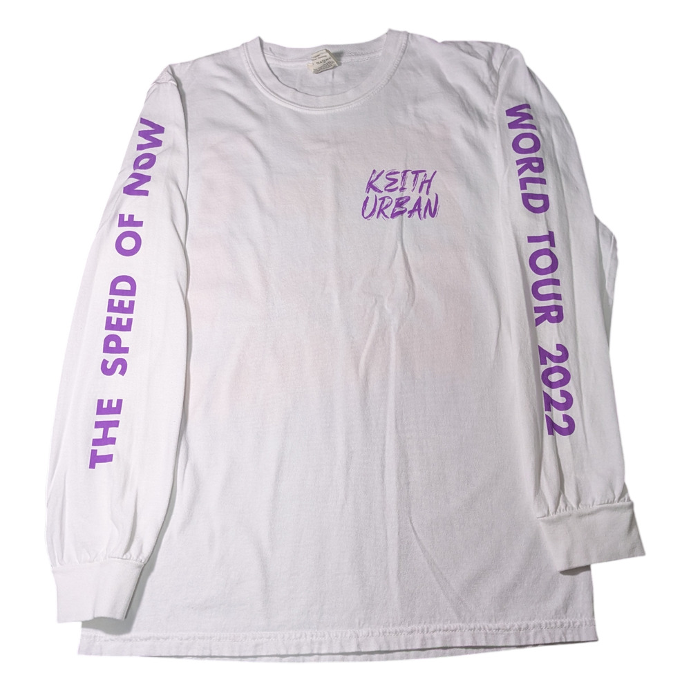 Keith Urban - White Long Sleeve - Music Tour Shirt - Size S
